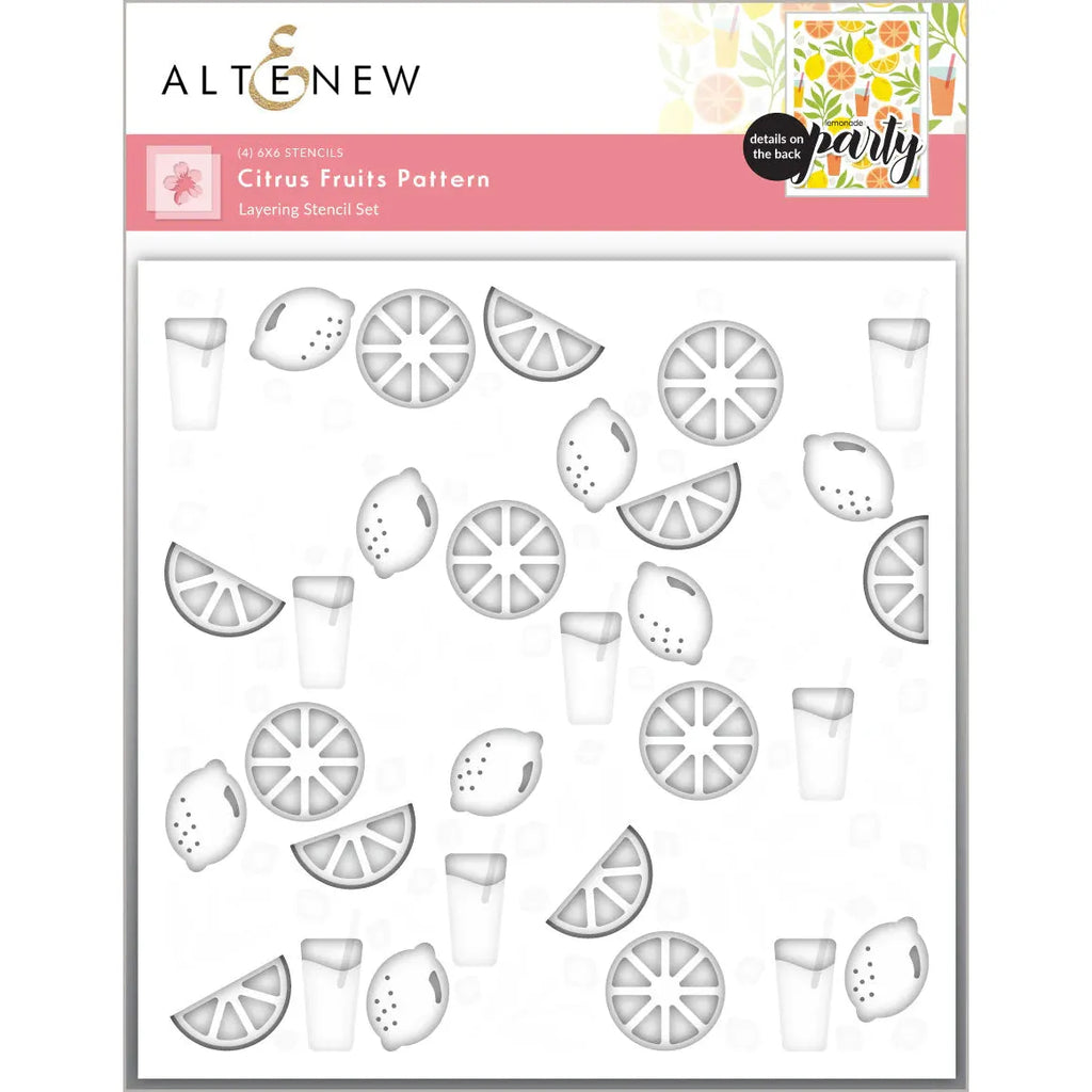 Altenew Citrus Fruits Pattern Layering Stencils ALT8003
