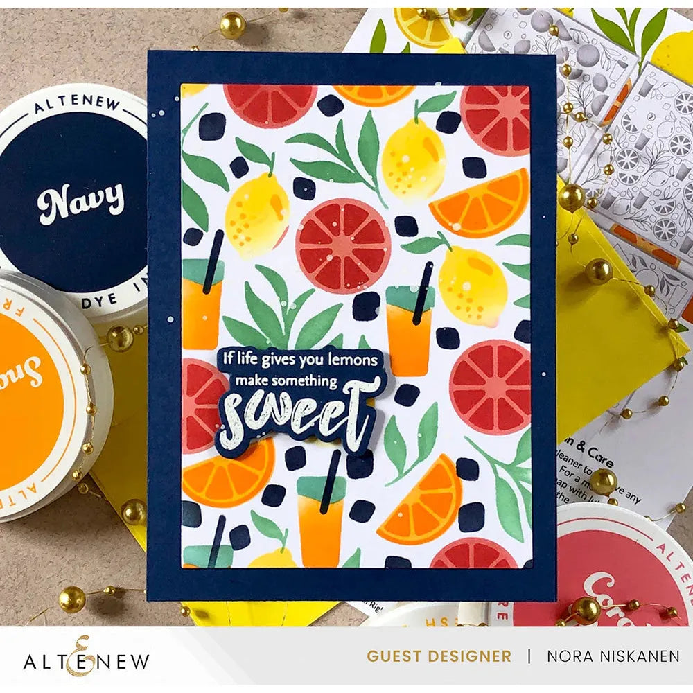 Altenew Citrus Fruits Pattern Layering Stencils ALT8003 citrus stencil