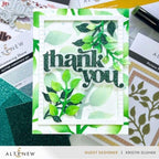Altenew Playful Leaves 3D Embossing Folder alt8474 thank you