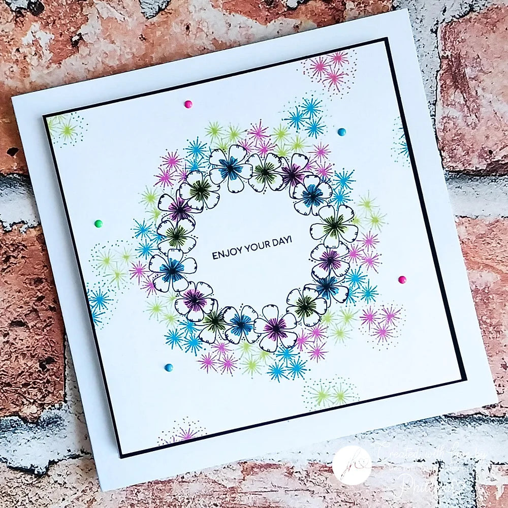 Julie Hickey Designs Julie's Hand Picked Bouquet Clear Stamps jh1079 enjoy your day