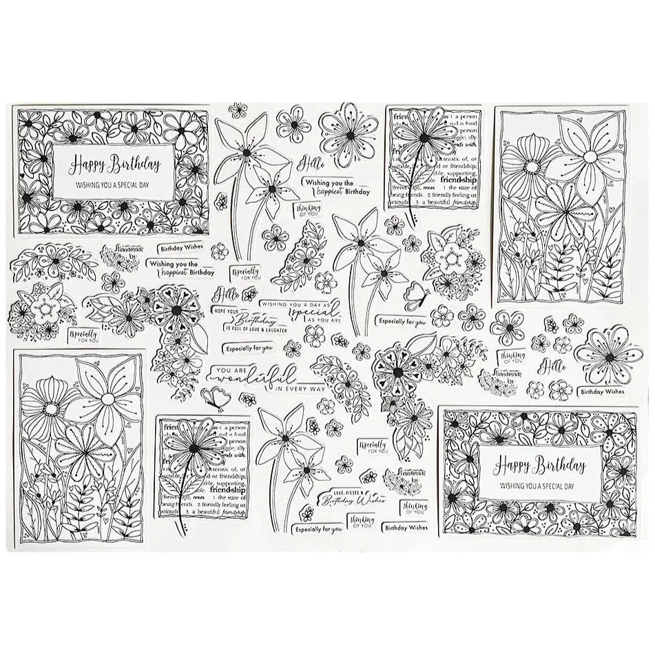 Julie Hickey Designs Garden Blooms Die Cut Foilables JHD-DCF-1011 blooms