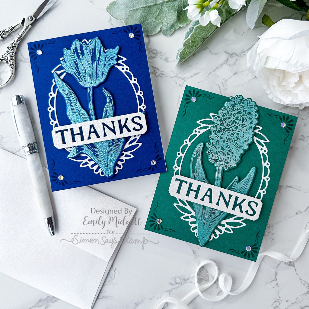 Simon Says Stamp Daisy Oval Frame Wafer Dies 1070sd Celebrate Thanks Cards | color-code:ALT11
