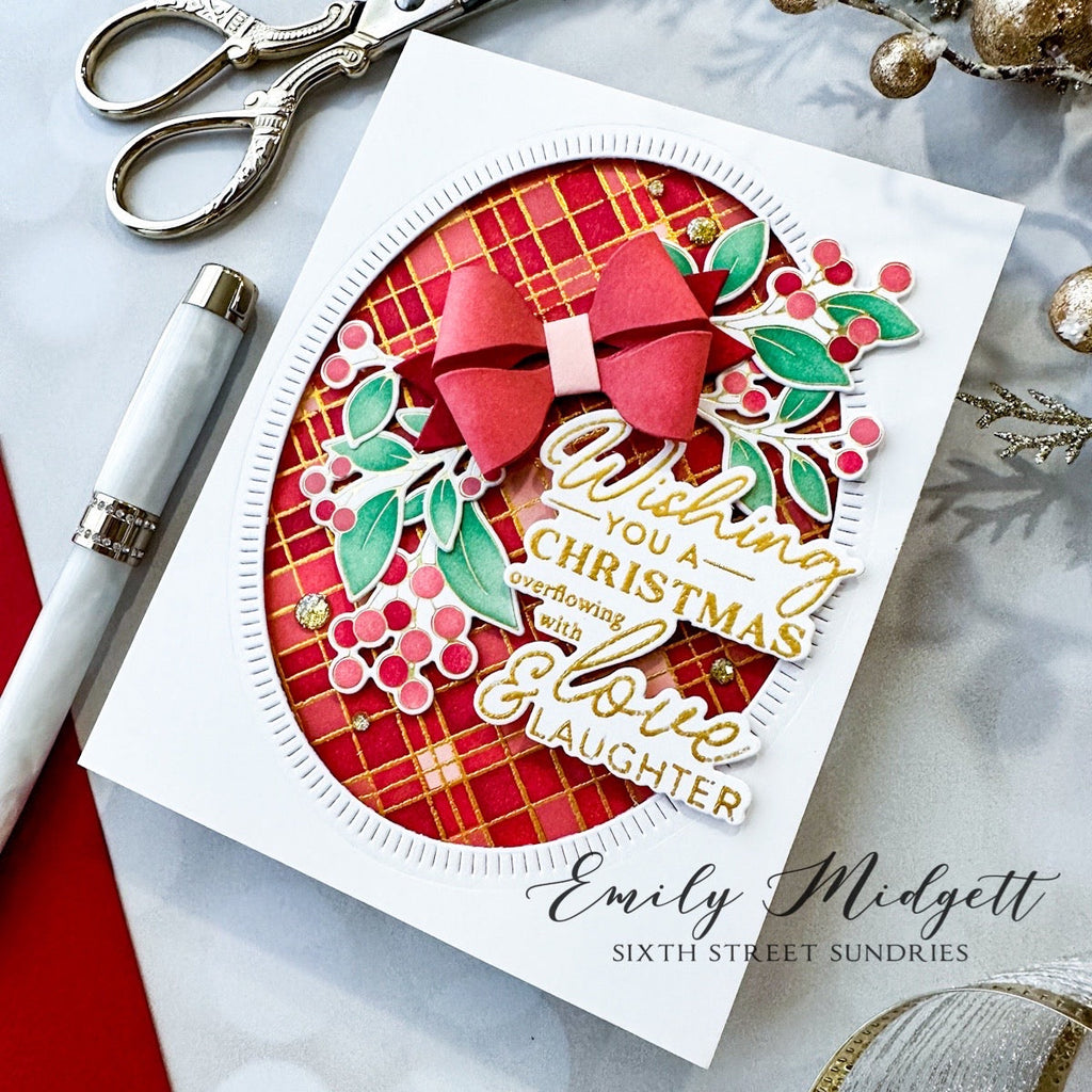 PinkFresh Studio Begonia Dye Ink Pad pfdi068 Emily Midgett Christmas Card