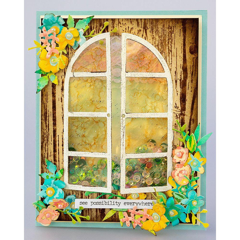 Tim Holtz 8.5 X 11 DISTRESS MIXED MEDIA HEAVYSTOCK Ranger tda75172 Mixed Media Window Shaker Card | color-code:ALT03