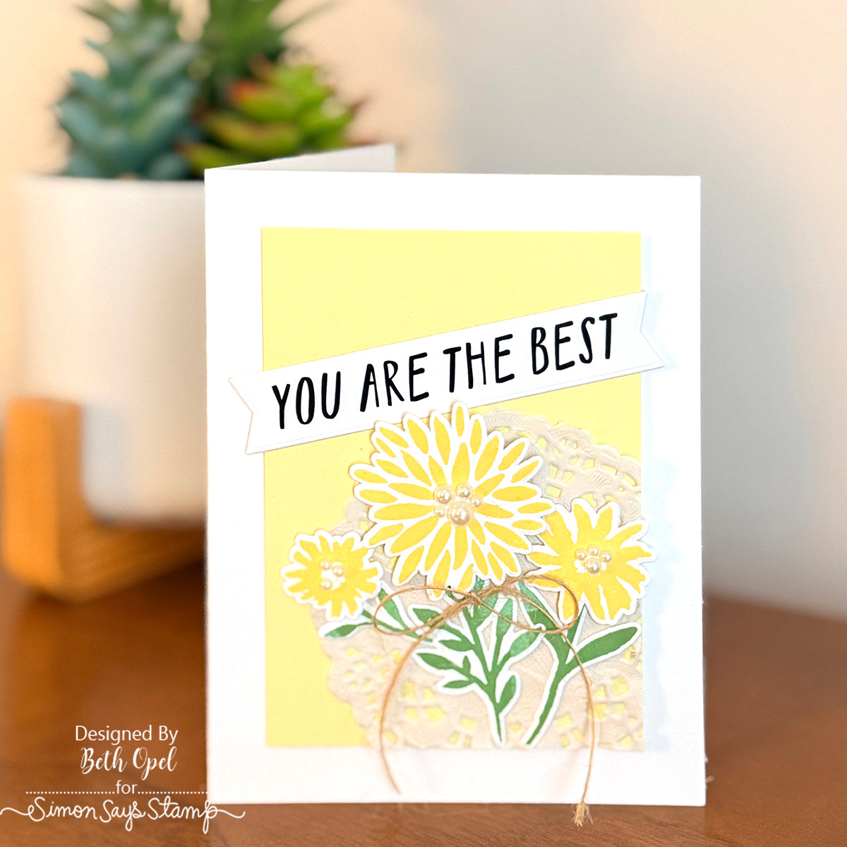 Simon Says Stamp and Dies Watercolor Bouquet set1167wb Friend Card
