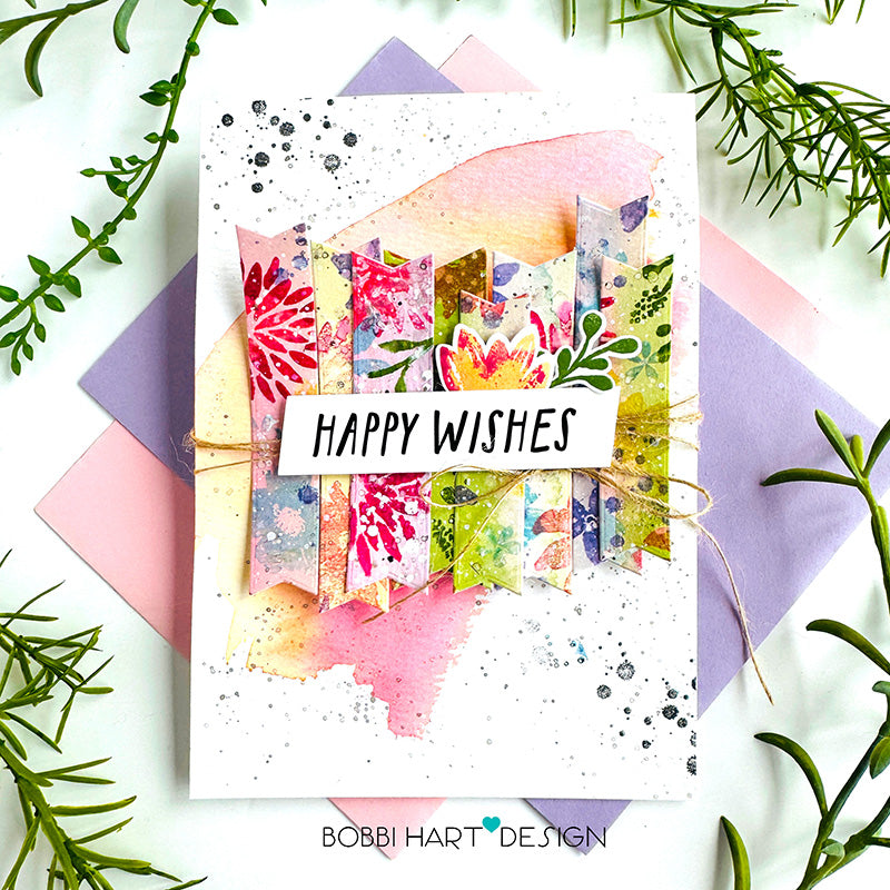 Simon Says Clear Stamps Watercolor Bouquet 2389ssc Birthday Card