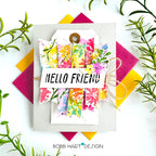 Simon Says Clear Stamps Watercolor Bouquet 2389ssc Hello Card
