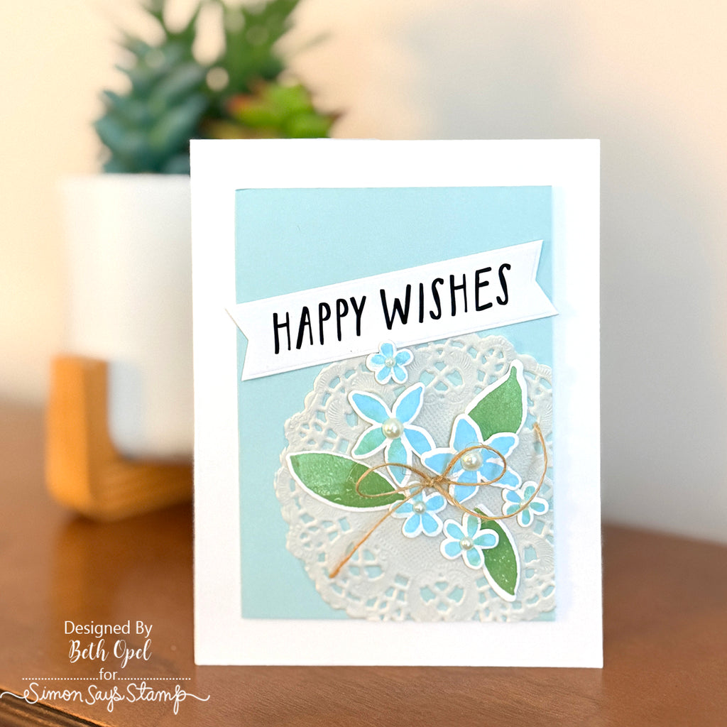Simon Says Clear Stamps Watercolor Bouquet 2389ssc Birthday Card
