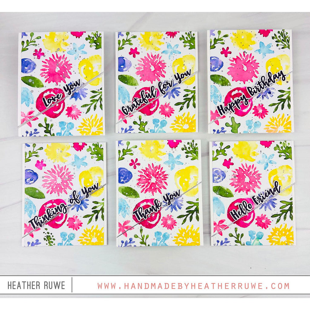 Simon Says Clear Stamps Watercolor Bouquet 2389ssc Floral Card Set | color-code:ALT14