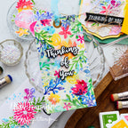 Simon Says Stamp and Dies Watercolor Bouquet set1167wb Thinking of You Tag | color-code:ALT15