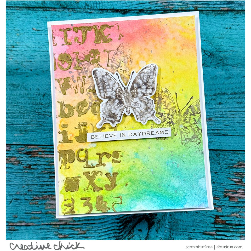 Simon Says Stamp Flutter Wafer Dies 294sss Live Your Dream Card | color-code:ALT04