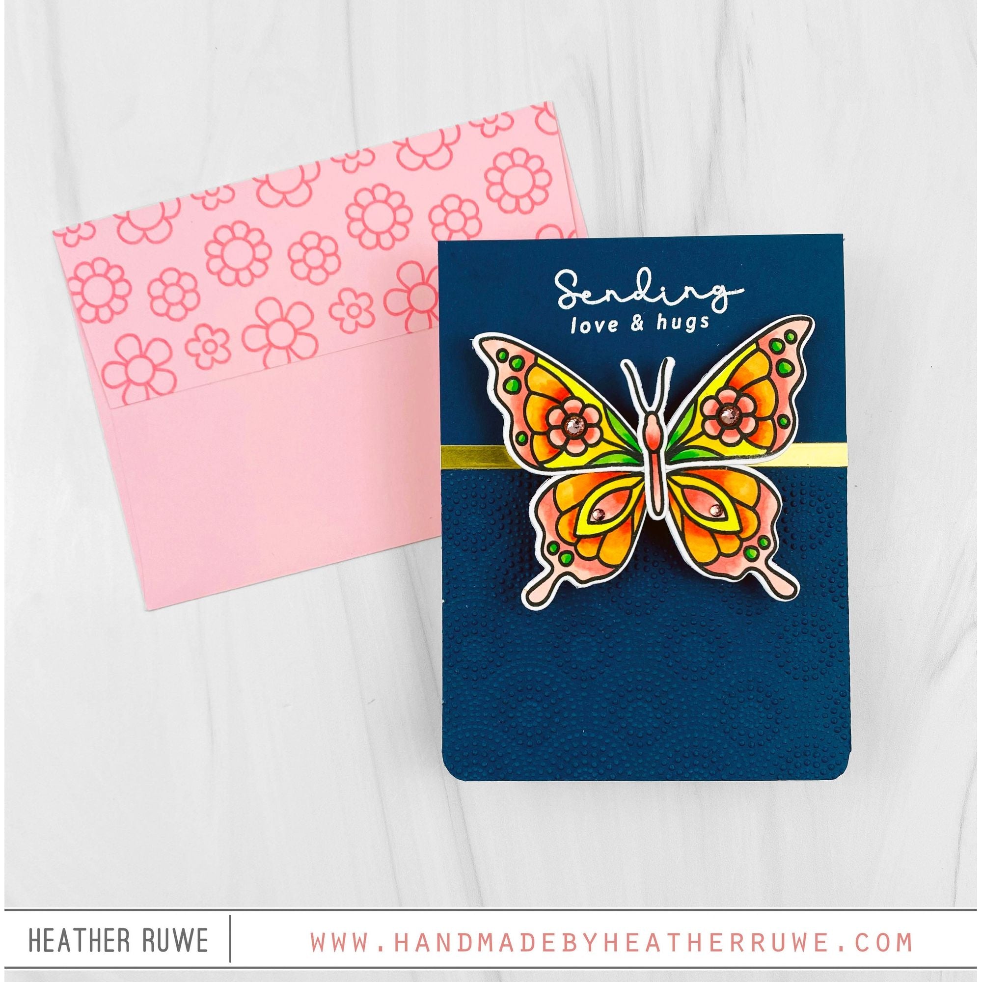 Simon Says Stamp Embossing Folder Dibble Tile sf319 Splendor Love and Hugs Card | color-code:ALT05