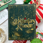 Simon Says Stamp Embossing Folder Verdant Ornaments sf366 Christmas Card