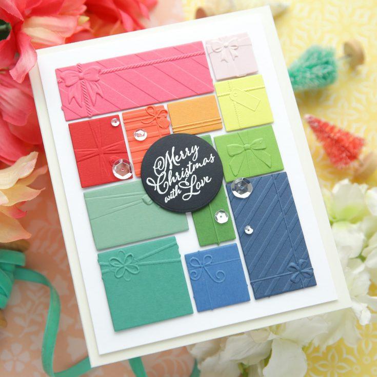 Simon Says Stamp Embossing Folder All Wrapped Up sf553 Christmas Card | color-code:ALT05