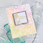 Simon Says Embossing Folder Floating Flowers sf393 Be Bold Thank You Card