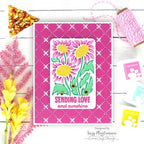 Simon Says Embossing Folder Criss Cross Floral sf347 Encouragement Card | color-code:ALT04