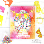 Rainbow Splash Embossing Folder Swiss Dots rsef2 Birthday Card | color-code:ALT06