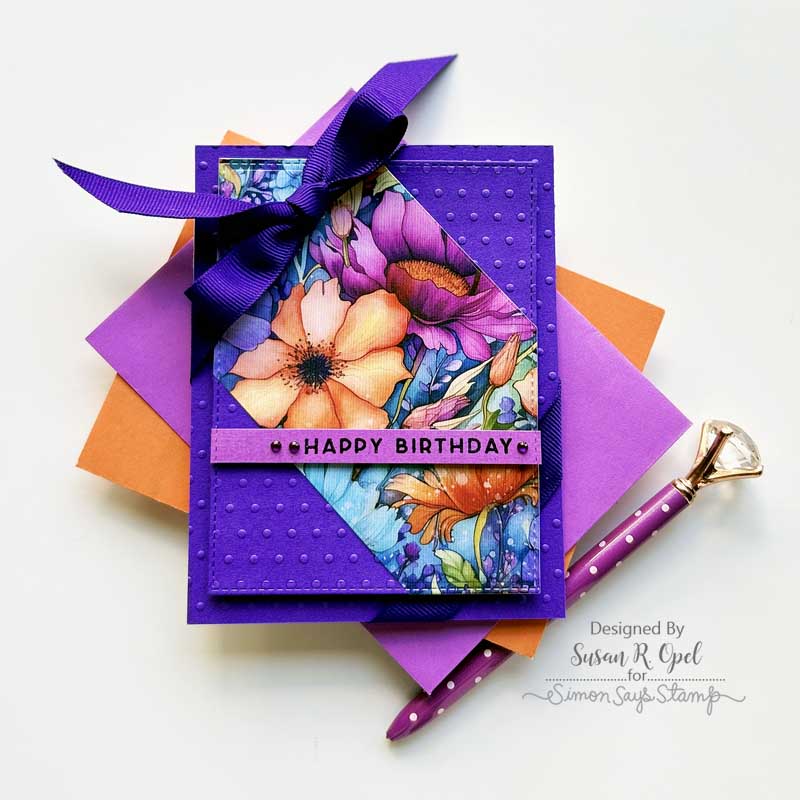 Rainbow Splash Embossing Folder Swiss Dots rsef2 Birthday Card | color-code:ALT09