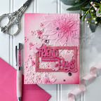 Simon Says Stamp Embossing Folder Drifting Flowers sf479 Friend Card | color-code:ALT10