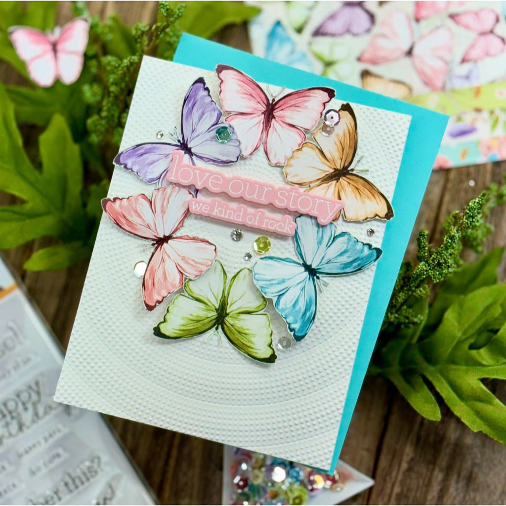 Simon Says Stamp Embossing Folder Dot Spiral sf391 Love Card | color-code:ALT05