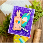 Simon Says Stamp Embossing Folder Birthday Sentiments sf528 Birthday Card