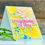 Simon Says Stamp Embossing Folder Drifting Flowers sf479 Thinking of You Card