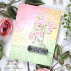 Simon Says Stamp Embossing Folder Drifting Flowers sf479 Springtime Card | color-code:ALT03