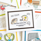 Rainbow Splash Stencil Football rss109c Congrats Card | color-code:ALT01