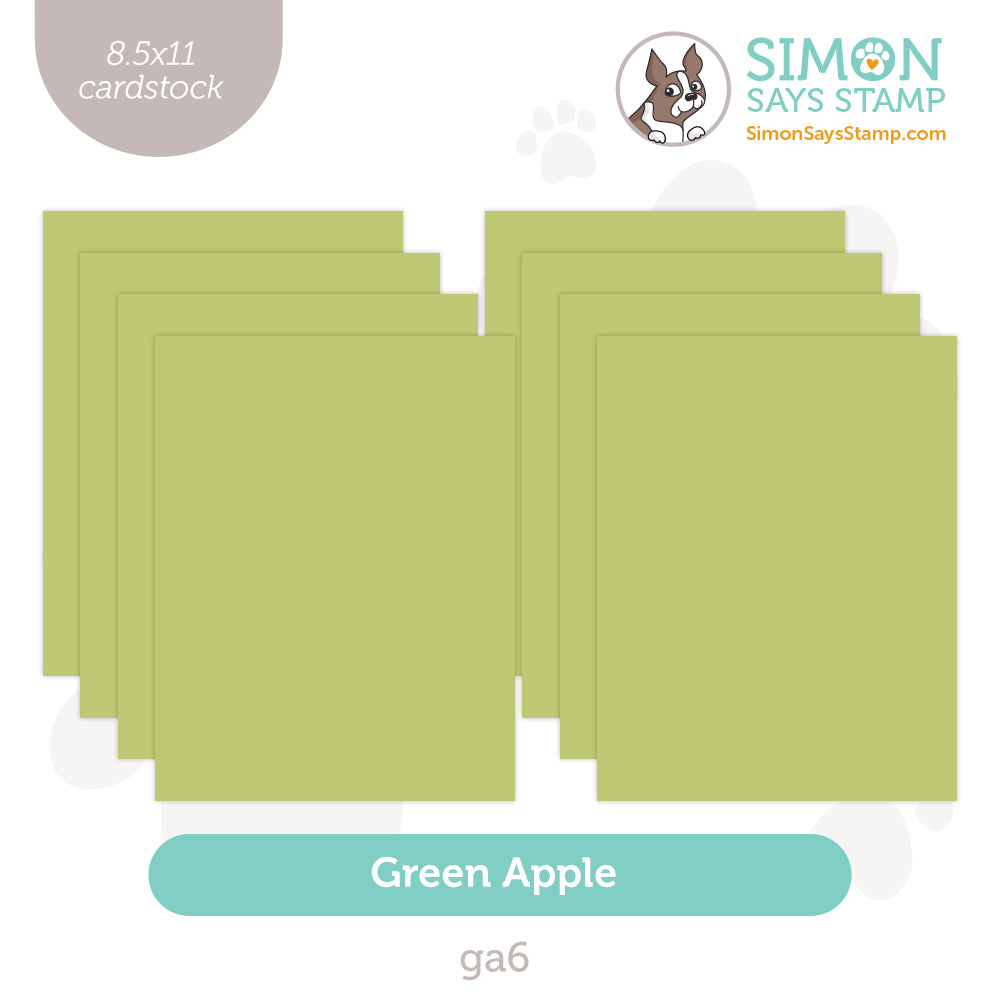 Simon Says Stamp Cardstock 100lb Green Apple GA6