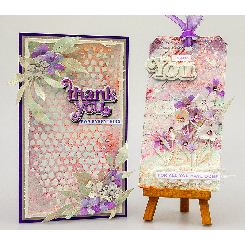 Simon Says Stamp Giggle Thank You Wafer Dies s1030 Moments in Time Thank You Card and Tag | color-code:ALT08