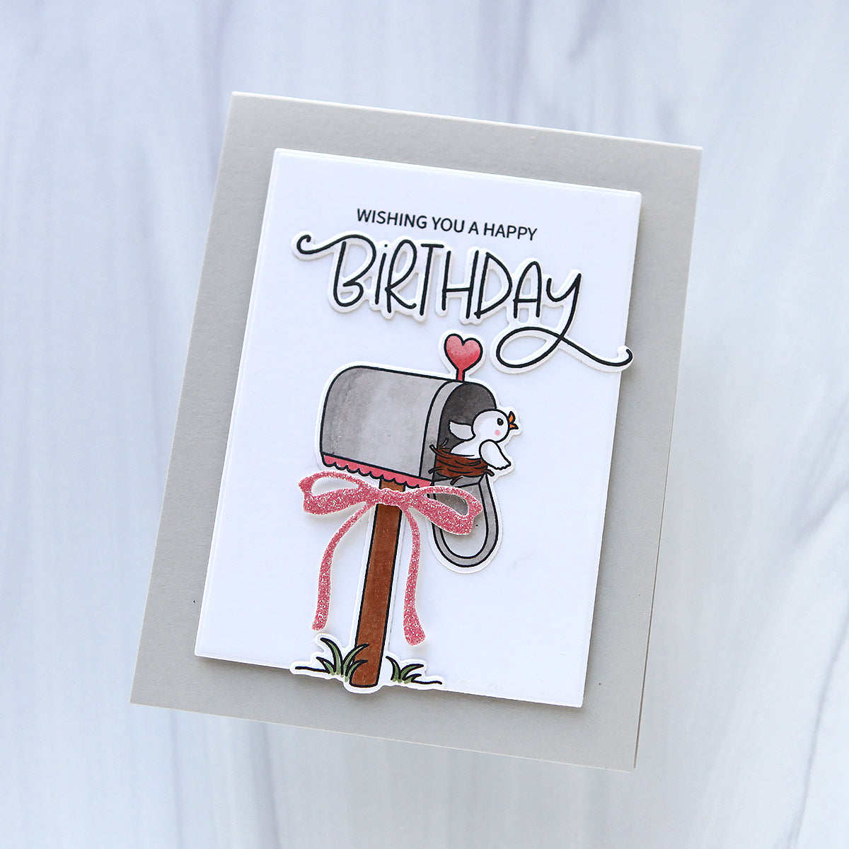 Simon Says Stamp Glitter Cardstock Bubblegum Pink 6x6 sss333 Birthday Card | color-code:ALT01