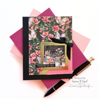 Simon Says Stamp Glitter Cardstock Bubblegum Pink 6x6 sss333 Thinking of You Card