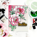 Tim Holtz DISTRESS MICRO GLAZE Ranger TDA46967 Floral Hello Card | color-code:ALTKW05