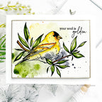 Gina K Designs Glorious Goldfinches Clear Stamps and Dies Set Your Soul is Golden | color-code:ALT01