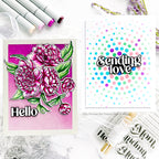 Tim Holtz Distress Oxide Ink Pad WILTED VIOLET Ranger TDO56355 Peonies and Confetti Card | color-code:ALTM093