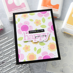 Simon Says Stamp Stencils Groovy Blooms 1027st Be Bold All the Happy Card