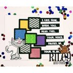 Riley And Company Funny Bones Your Voice Pauses Cling Rubber Stamp rwd-1148 Squares