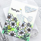 Hero Arts Clear Stamps Cosmos and Lavender cm756 thank you