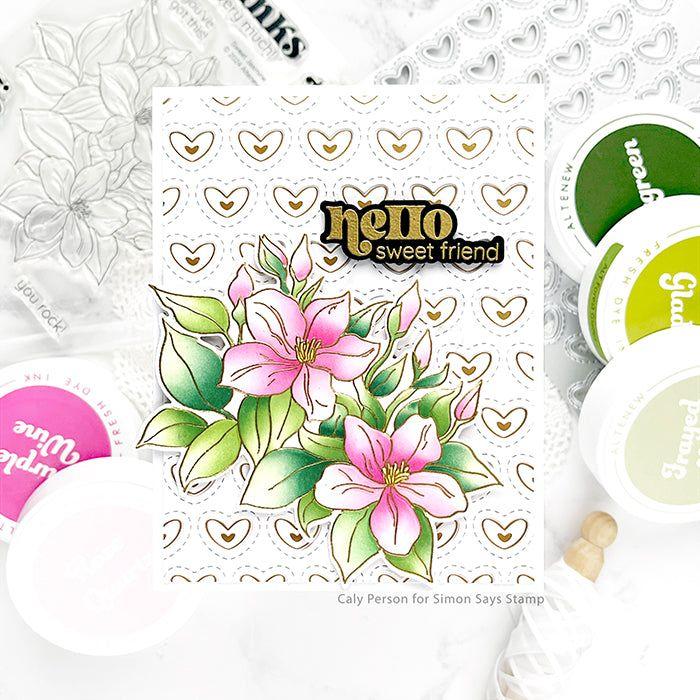Altenew Sweet Jasmine Embossing Folder alt8837 pink flowers | color-code:ALT01