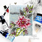 Tim Holtz Distress Snow Flurries Mica Stain Ranger Holiday Blossoms Card | color-code:ALT02