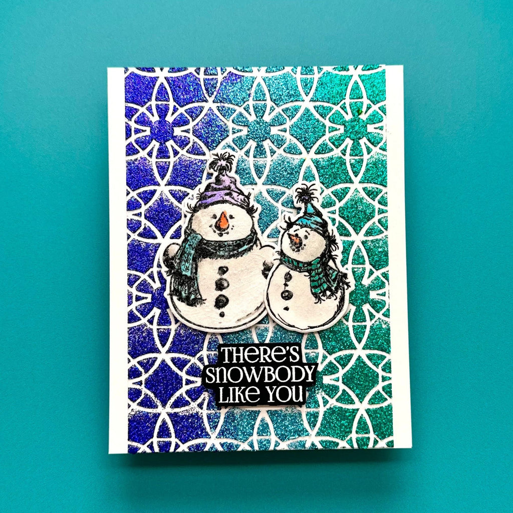 Spellbinders Simon Hurley Sketched Snowmen Coordinating Etched Dies s6-242 SHC Snowman Card