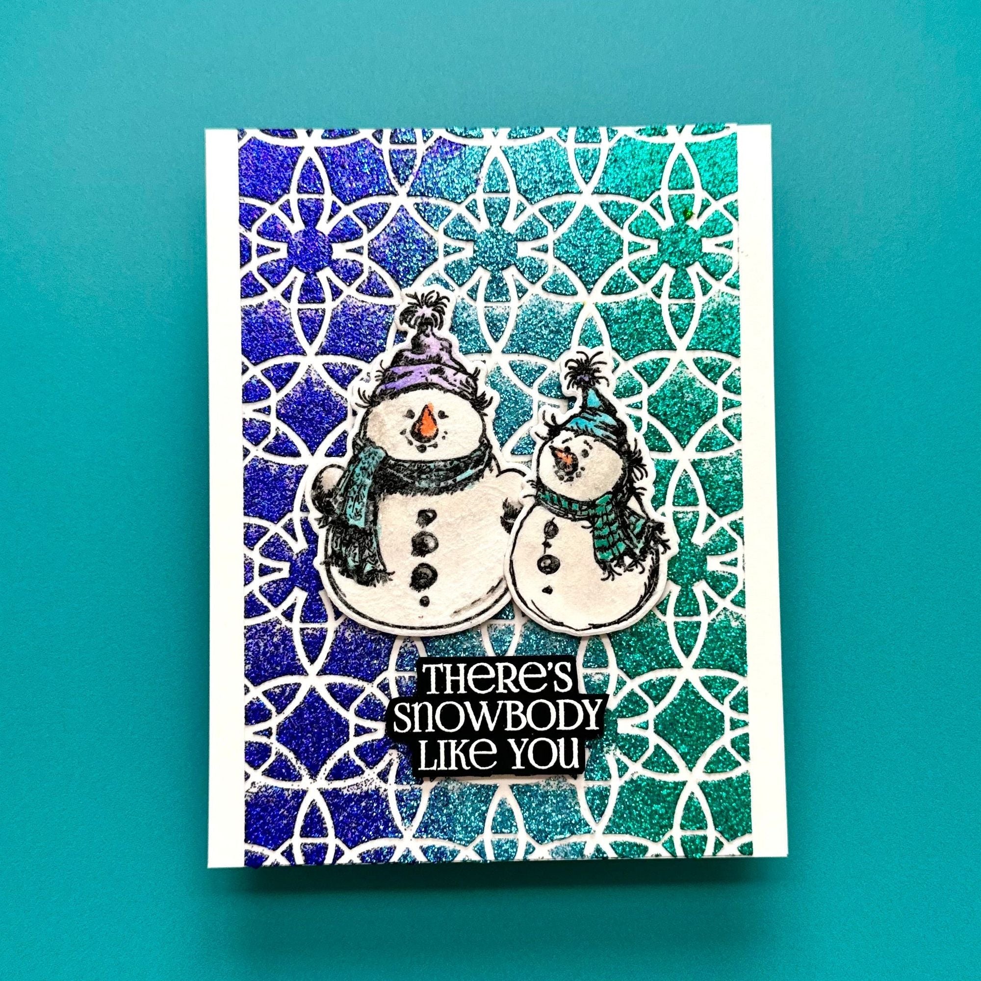 Spellbinders Simon Hurley Sketched Snowmen Coordinating Etched Dies s6-242 SHC Snowman Card