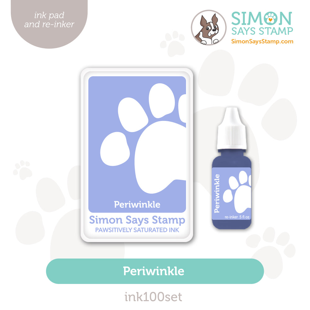 Simon Says Stamp Pawsitively Saturated Ink and Re-inker Set Periwinkle ink100set STAMPtember