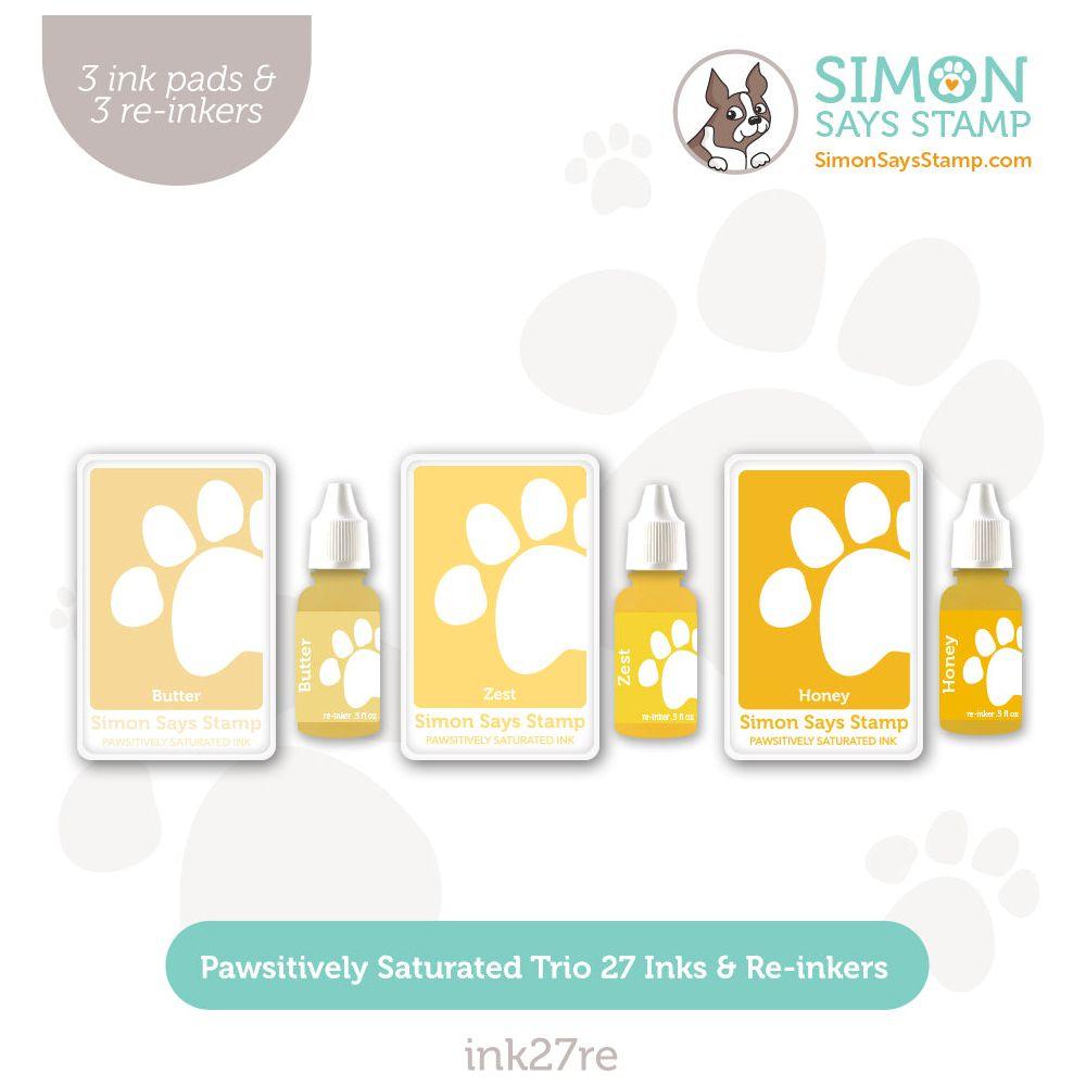 Simon Says Stamp Pawsitively Saturated Ink Trio 27 and Re-Inkers Splendor