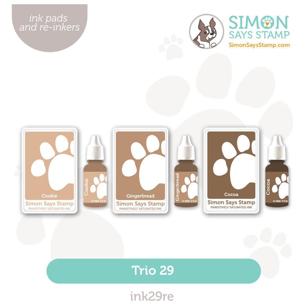 Simon Says Stamp Pawsitively Saturated Ink Trio 29 and Re-inkers ink29re Diecember