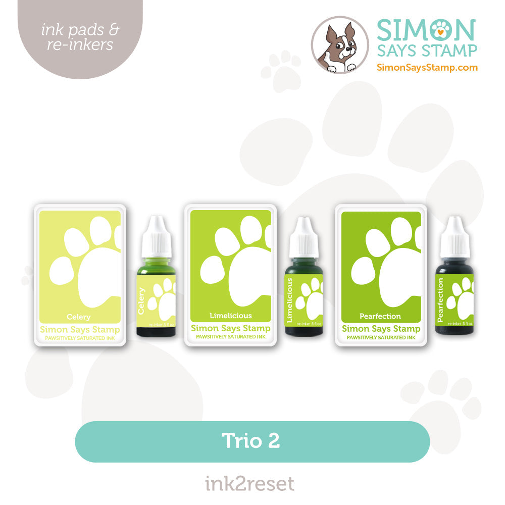 Simon Says Stamp Pawsitively Saturated Ink Trio 2 and Re-Inkers ink2reset Favorite Things