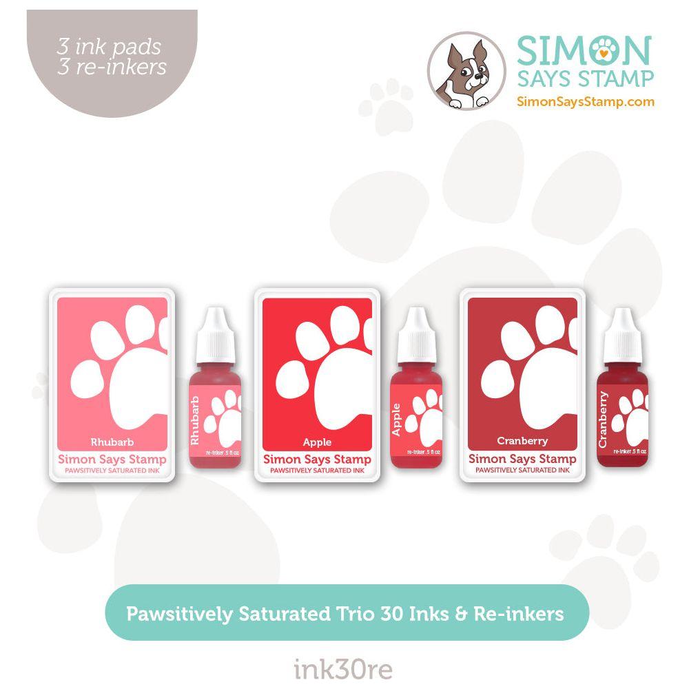 Simon Says Stamp Pawsitively Saturated Ink Trio 30 And Re-Inkers ink30re Sweet Wishes