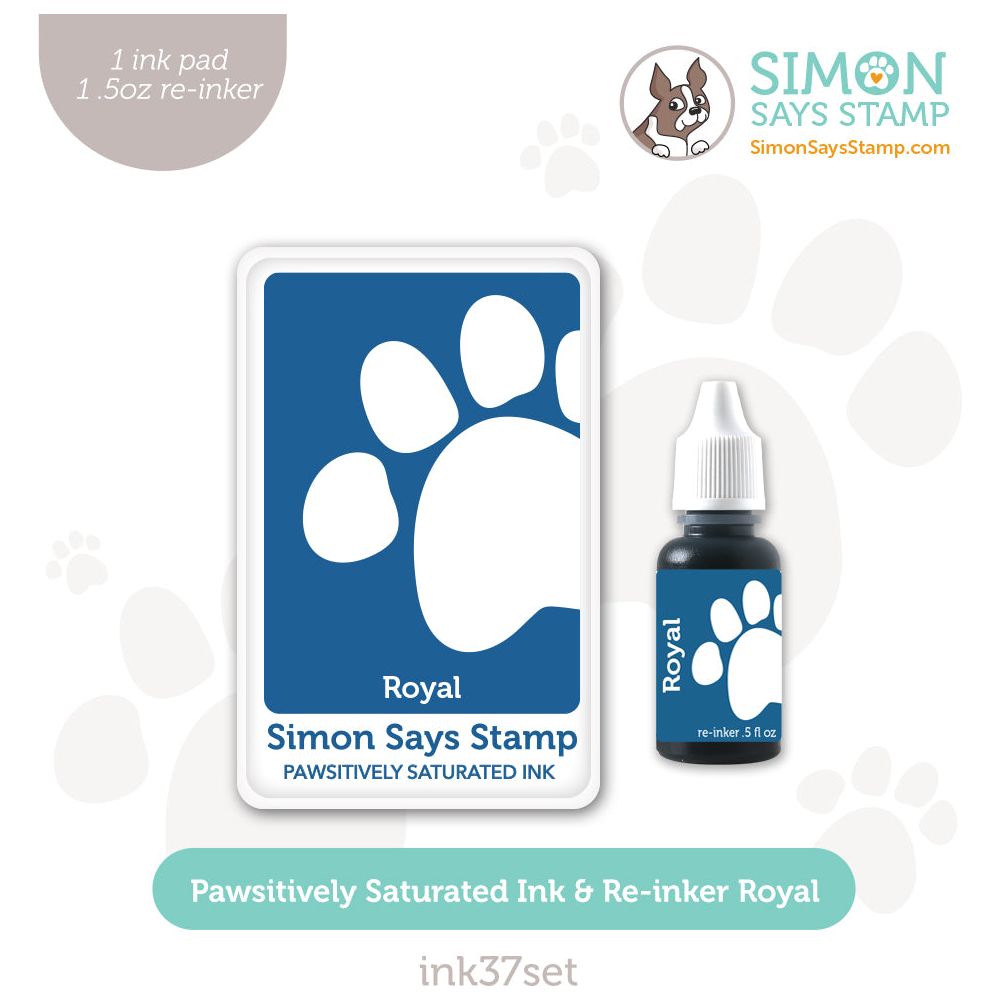 Simon Says Stamp Pawsitively Saturated Ink and Re-inker Set Royal
