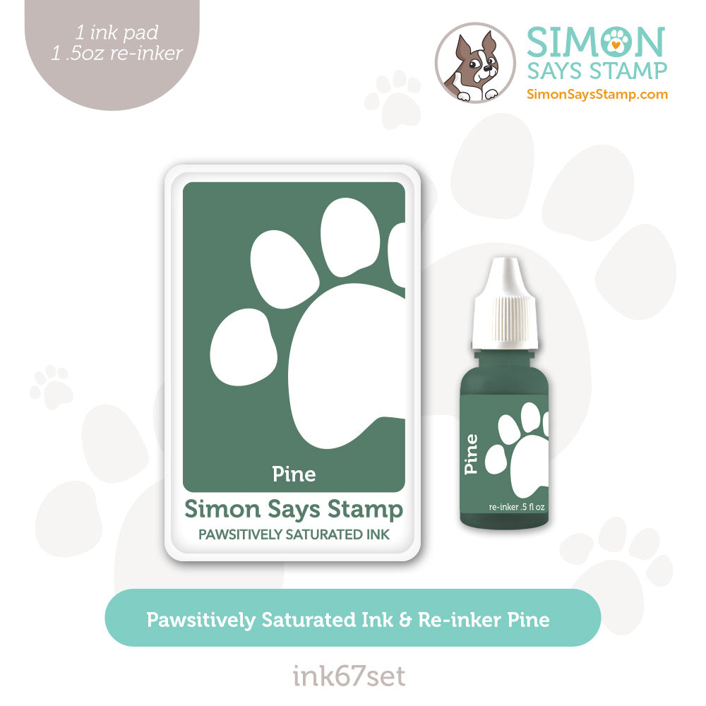 Simon Says Stamp Pawsitively Saturated Ink and Re-inker Set Pine