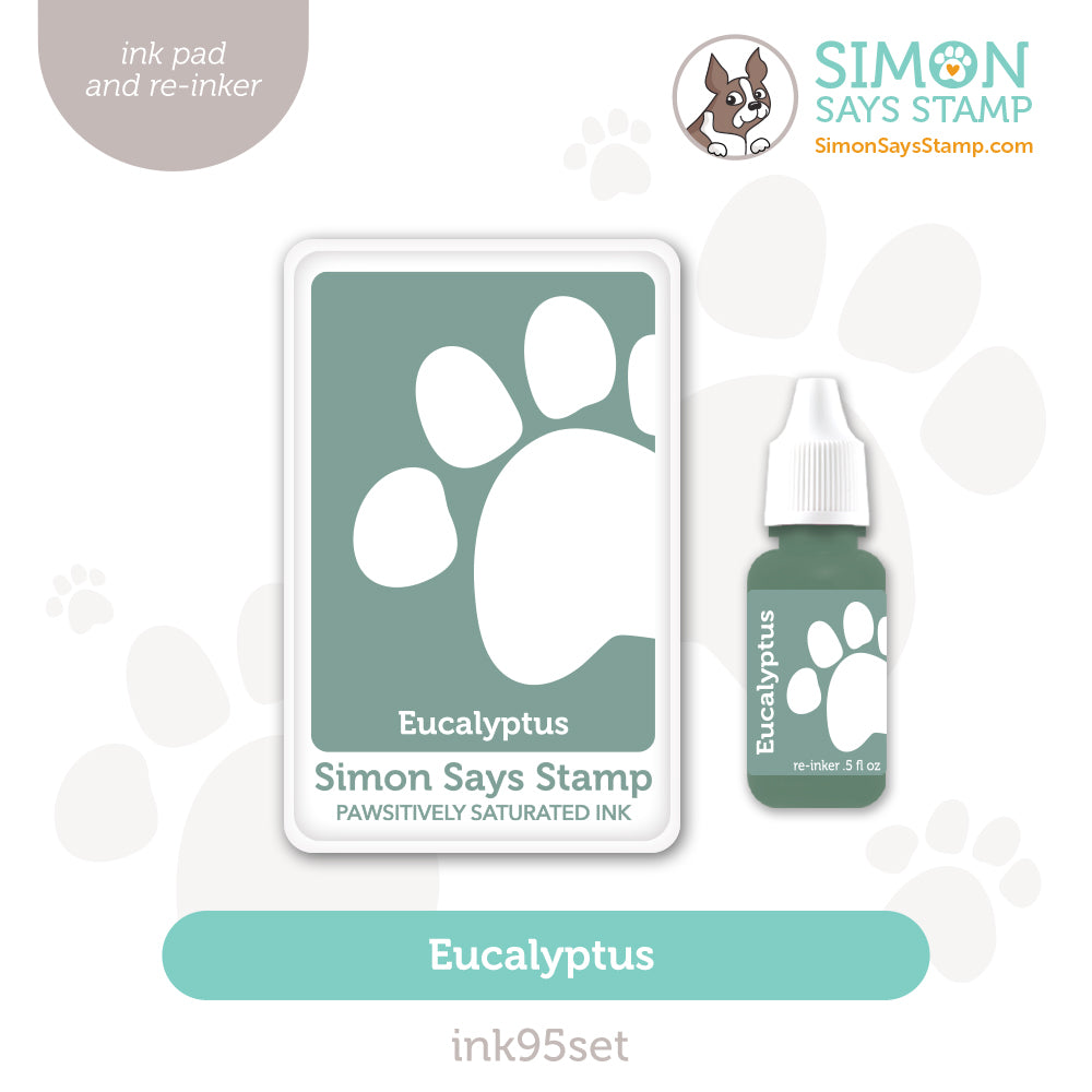 Simon Says Stamp Pawsitively Saturated Ink and Re-inker Set Eucalyptus ink95set Friend Like You